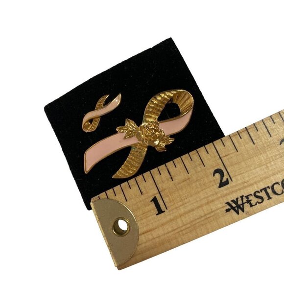 Avon Vintage Breast Cancer Awareness Pin Set in Original Box - Picture 5 of 7